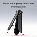 XILETU XS-25 Auto Open 2-in-1 Mini Tripod 1/4 Screw Stand for DJI Pocket 3 4 4Pro Insta360 Action Panoramic Vlog Camera