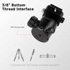 XILETU JS-44S Low‑Profile Ball Head Arca‑Swiss Quick‑Release Tripod Head Independent Damping Lock for DSLR Mirrorless Camera