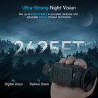 XILETU XVM-1 HD Night Vision Monocular, 7x Optical 4x Digital Zoom, 800M Range, Outdoor Telescope for Camping Wildlife Observation