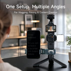 XILETU MI-2 Multifunctional Expansion Mount for DJI Pocket 4 3 Insta360 Luna Ultra 1/4" ARRI NATO Vlog Photography Accessory