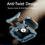 XILETU PQ-38D Anti-Twist Arca Quick Release Clamp Lock For DJI RS3 RS4 RS5 Gimbal Camera Tripod Backpack Vlog Shooting