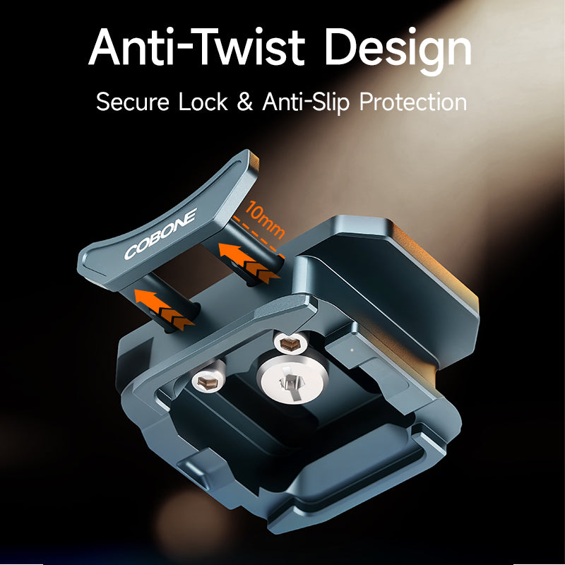 XILETU PQ-38D Anti-Twist Arca Quick Release Clamp Lock For DJI RS3 RS4 RS5 Gimbal Camera Tripod Backpack Vlog Shooting