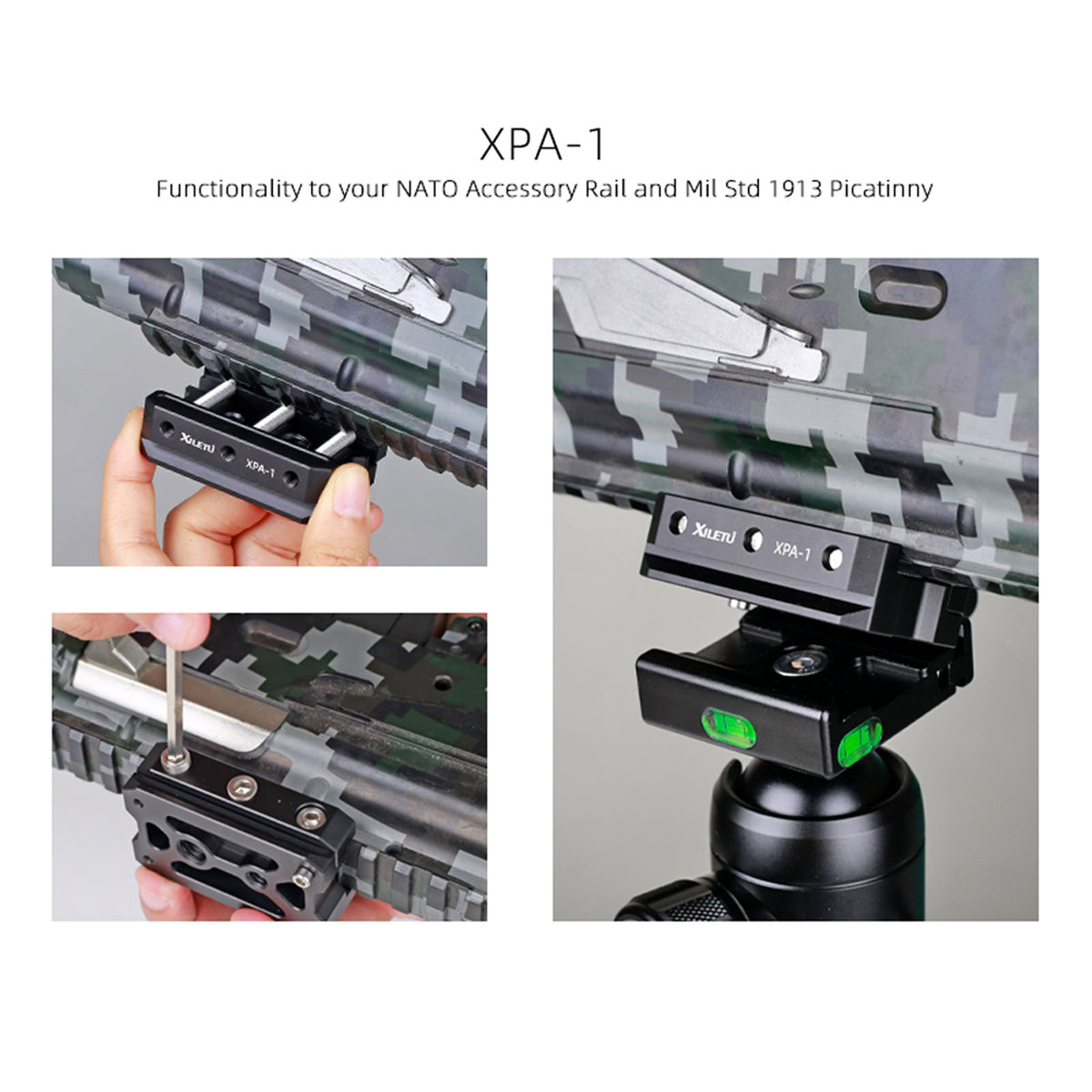 XILETU XPA-1 Picatinny Arca Swiss Plate Picatinny Convert to ARCA Quick Release Plate Rail Hunting Tripod Dovetail Mount Adapter