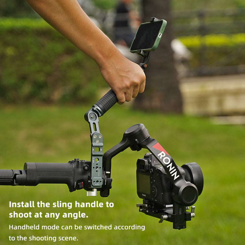 XILETU TH-RS4II Universal Joint Sling Handle w NATO Clamp Cold Shoe with DJI RSC2/RS3/RS3 Mini/RS3 PRO/RS4/RS4 PRO Handheld Stabilizer