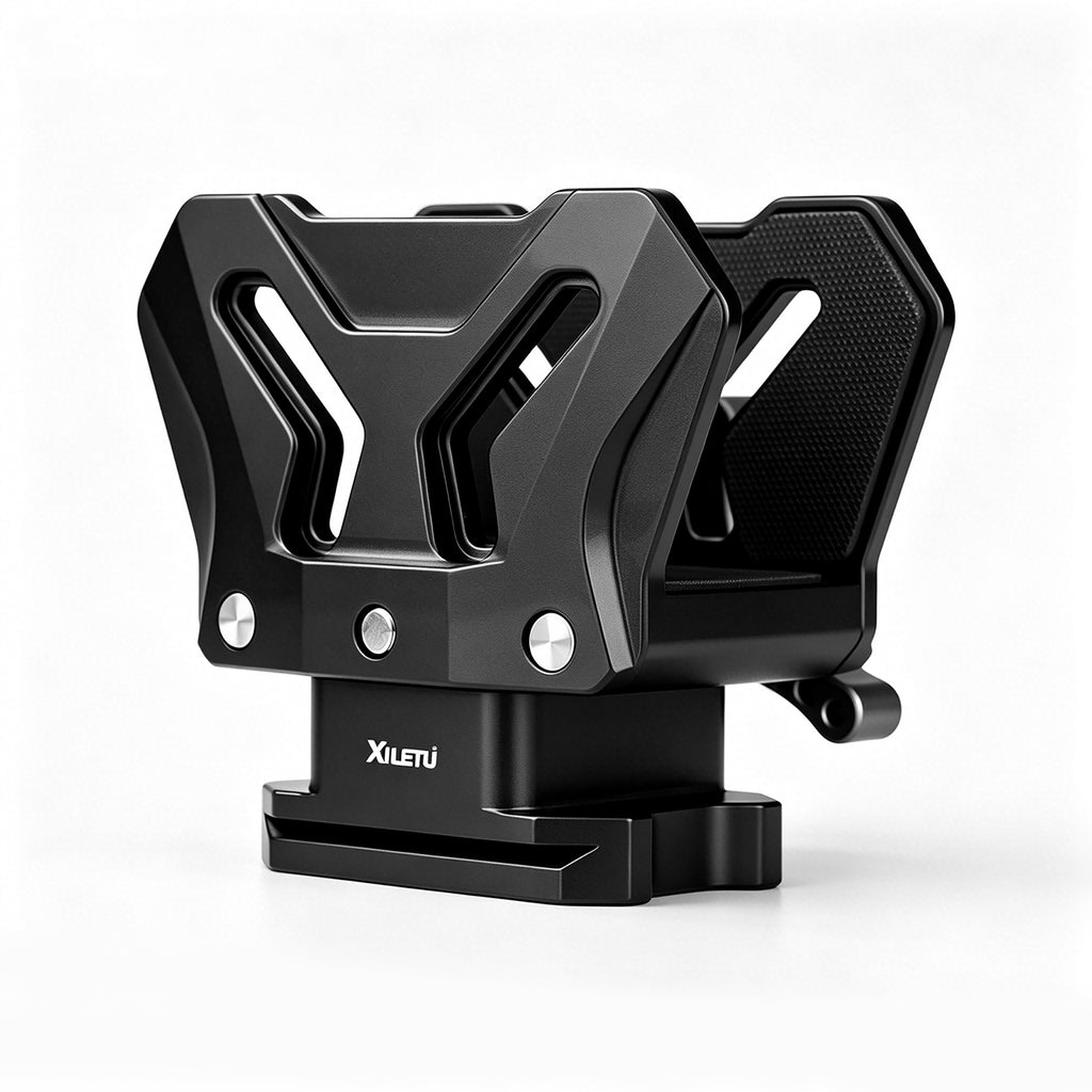 XILETU QRD-3 Aluminum Rifle Clamp Adapter Saddle Rest for Tripod Mount with ARCA SWISS, Tactical Hunting Shooting Clamp