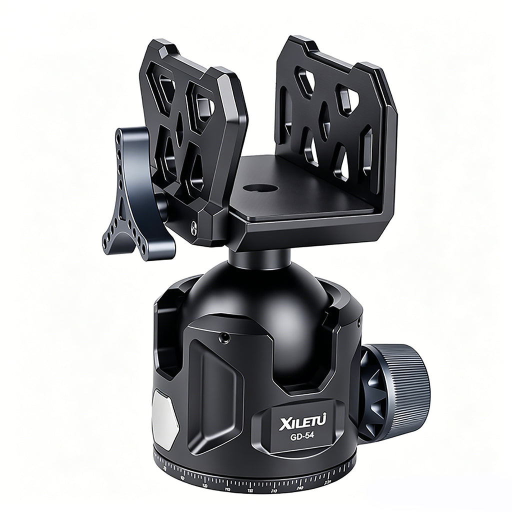 XILETU GD‑54 360° Ball Head Tripod Saddle Mount, 77lbs/35kg Heavy‑Duty Precision Field Support for Outdoor Shooting & Hunting