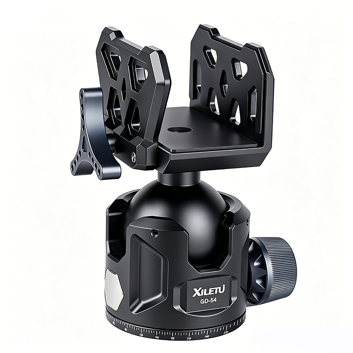 XILETU GD‑54 360° Ball Head Tripod Saddle Mount, 77lbs/35kg Heavy‑Duty Precision Field Support for Outdoor Shooting & Hunting