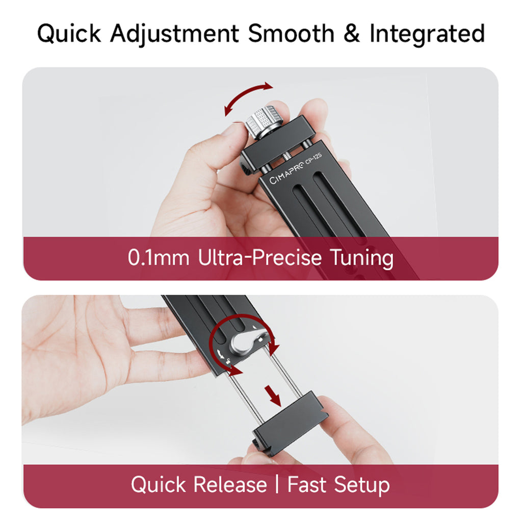 XILETU CP-12S 335mm Phone Tablet Mount, Aluminum Holder Cold Shoe Arca Swiss for iPad Pro 12.9 11 Air iPhone Tripod