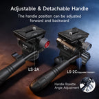XILETU LS-2A Hydraulic Ball Head Pan Tilt for Panoramic Shooting Tripod with Arca-Swiss Clamp for Monopod and Tripod