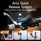 XILETU PQ-38D Anti-Twist Arca Quick Release Clamp Lock For DJI RS3 RS4 RS5 Gimbal Camera Tripod Backpack Vlog Shooting