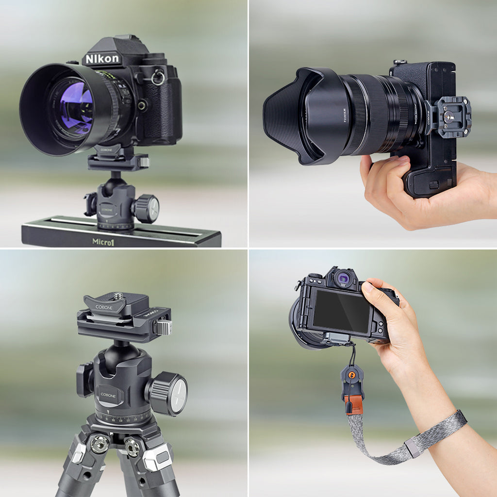 XILETU PQ-38F Anti-Deflection Quick Release Plate 38mm  Arca Type for XQ Backpack Clip Tripod Head Multi-Scene Fast Switching