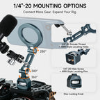 XILETU QPQ-T2 Camera Cage Phone Mount, Dual-Sided Magnetic Holder, Phone Extension Arm, 1/4"-20 Mount for Filmmaking