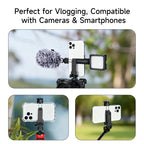 XILETU CP-10 360° Mobile Phone Clip Holder with Cold Shoe Mounts &1/4 Screw Phone Tripod Mount for Camera Smartphone Vlog