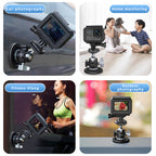 XILETU QM-1S Car Quick Release Magnetic Stand Suction Cup Base Suitable for Gopro/Action3/4 Video Panoramic Insta360x4 Action Camera