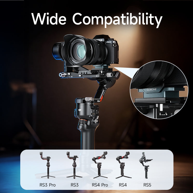XILETU PQ-38D Anti-Twist Arca Quick Release Clamp Lock For DJI RS3 RS4 RS5 Gimbal Camera Tripod Backpack Vlog Shooting