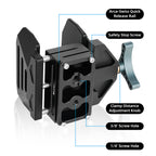 XILETU QRD-2 Saddle Rifle Mount Holder Clip Metal Gun Clip Rack for Hunting Tripod Gear Accessories (Adjustable)
