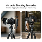 XILETU G-36 Metal Low‑Profile Ball Head, ARRI Locating Hole & Side 1/4" Port, Dual‑Device for DSLR Mirrorless Vlog Live Streaming