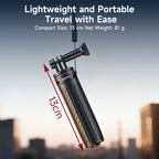 XILETU XS-22 3-Section Extendable Selfie Stick Tripod Aluminum Alloy ABS For DJI Action 6 5 Pro 4 Pocket 4 3 GoPro Vlog Bracket