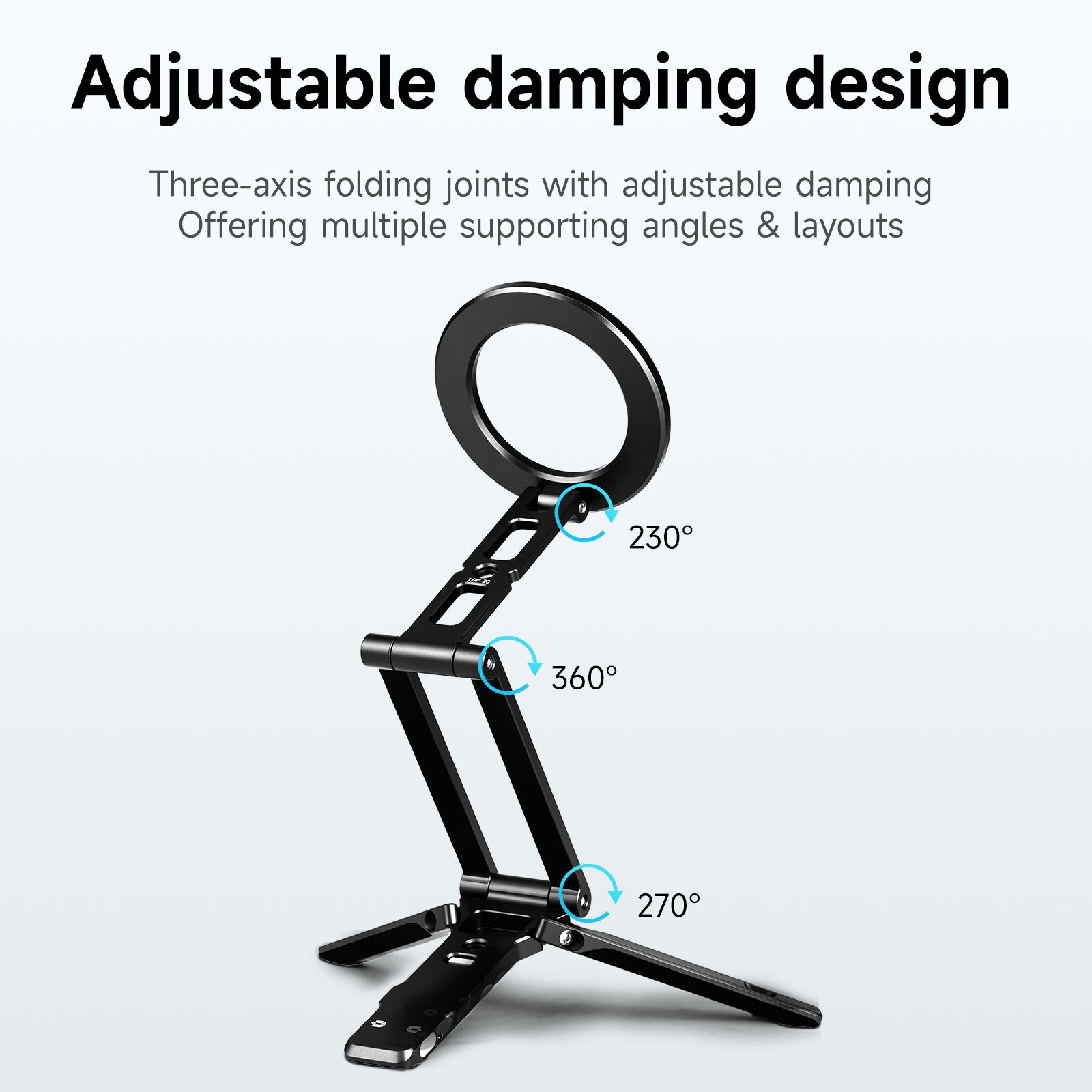 XILETU XJ‑26 MagSafe Magnetic Phone Stand, Foldable Aluminum Alloy Portable Phone Mount