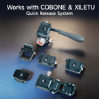 XILETU PQ-38D Anti-Twist Arca Quick Release Clamp Lock For DJI RS3 RS4 RS5 Gimbal Camera Tripod Backpack Vlog Shooting
