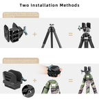 XILETU QRD-2 Saddle Rifle Mount Holder Clip Metal Gun Clip Rack for Hunting Tripod Gear Accessories (Adjustable)
