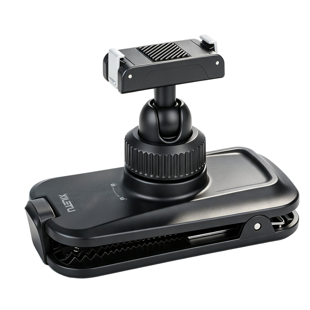 XILETU Magnetic Quick‑Release Backpack Clamp, 360° Ball‑Head Vlog Mount for Backpack Strap, DJI Action 6 & Nano