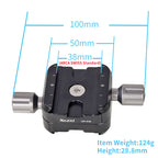 XILETU QR-50B Universal ARCA SWISS Quick Release Clamp Aluminum Alloy Camera Mount Adapter for QR Plate DSLR Camera Tripod Slide Rail