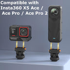 XILETU AC-44 Cold Shoe Mount Magnetic Quick Release 160° Rotatable Bracket 1/4" Adapter for Insta360 Ace/Ace Pro/Ace Pro 2 Tripod