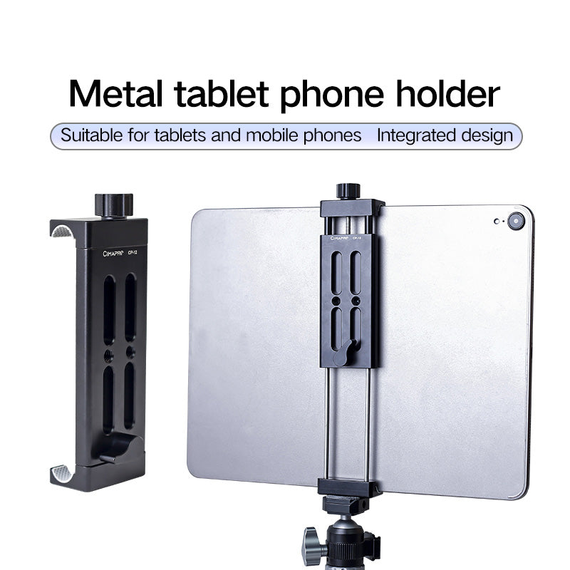 XILETU CP-12 Metal Tablet Stand Mobile Phone Photo Live Tripod Head Accessories Adapter Holder Desktop iPad Clamp