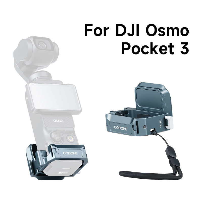 XILETU CPK-3 Aluminum XQ Quick-Release Cage for DJI Osmo Pocket 3, Cold Shoe & Action Adapter with Magnetic Filter Holder