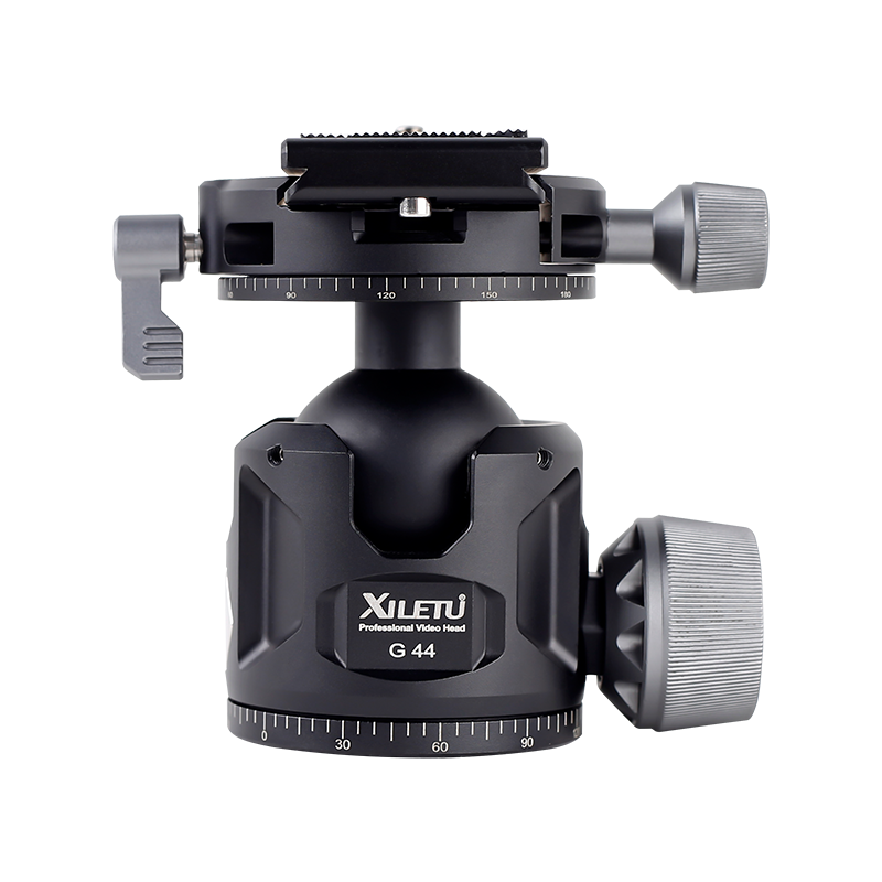 XILETU G-44 44mm Ball Head Camera Tripod Monopod Mounting Adapter Arca Quick Release Plate Aluminum Alloy Load Bearing 25kg