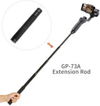 XILETU GP-73A 73cm Extendable Extension Rod 1/4" Screw Aluminum Selfie Stick Tripod for GoPro Insta360 DJI Zhiyun Feiyu Gimbal Camera