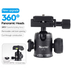 XILETU GT-0 Metal Panoramic Ball Head Photo Macro Monopod Sliding Rail Removable Cold Shoe Extension Clamp Base Tripod Universal