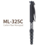 XILETU ML-325C Carbon Fiber Tripod Monopod  Stable Pole For Canon Nikon Digital Camera With stainless steel Spike