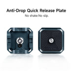 XILETU PQ-38K Arca-Swiss Quick Release Plate, Anti-Deflection Aluminum Alloy Base for DSLR/Mirrorless Cameras Tripod Mount Adapter