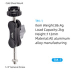 XILETU TM Series Tripod Magic Arm with Dual Ballhead 1/4'' Screw Universal Camera Video Monitor Mount Adapter for LED Light GPS Phone Monitor