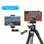 XILETU TM Series Tripod Magic Arm with Dual Ballhead 1/4'' Screw Universal Camera Video Monitor Mount Adapter for LED Light GPS Phone Monitor