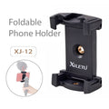 XILETU XJ-12 Mobile Tripod Mount Clipperwith Cold Shoe Mount for Boya Rode VideoMicro Microphone 1/4'' Tripod Clamp for iPhone X