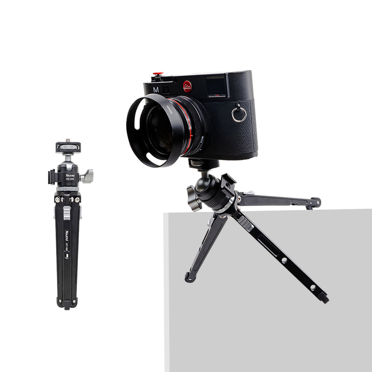 XILETU XT18S+MC22S Vlogging Tripod Handheld Cold Shoe Head Mirrorless Camera Phone Stand Video Blog Tripod Desktop Selfie Tripod