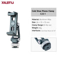 XILETU Aluminum Cold Shoe Phone Mount for DJI RS Stabilizer, 360° Adjustable HV Bracket for Camera Monitor Live Streaming